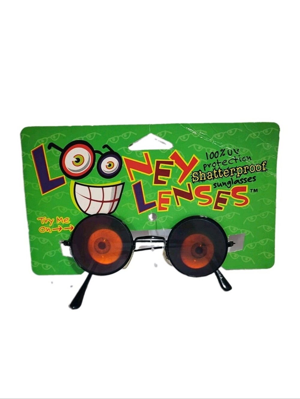 Vintage New Looney Lenses Hologram Eyeballs Sunglasses NOS Spooky Funny 1998